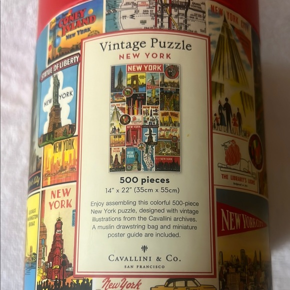 New York Vintage Puzzle - Red - Picture 3 of 4